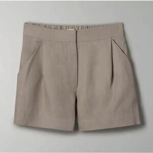 Aritzia Wilfred Nomad Linen Shorts – Cream Beige Size 6 Women’s Quiet Luxury